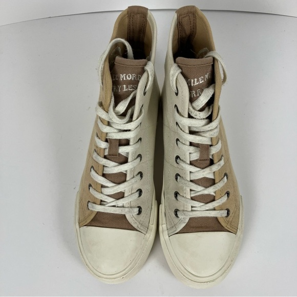 American Eagle Platform Smiley® Colorblock Embroidered High-Top Sneakers Sz 7 - Picture 5 of 16